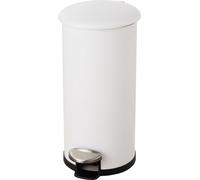 helit H2406505 helit poubelle à pédale "the zinc", 12 litres, blanc