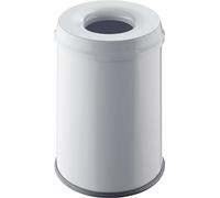 Helit Poubelle à papier en acier H2515482 – Tête anti-feu, 15 L, Gris clair