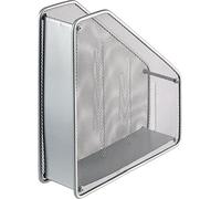helit H2518000 - Porte-revues „the tower network“ format A4 argent | Porte-documents pour documents, magazines et brochures