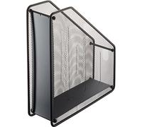 helit H2518095 - Porte-revues „the tower network“ DIN A4 noir | Corbeille à documents pour dossiers, magazines et brochures