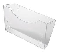 Helit H6103002 - Support mural "the grid", transparent | Porte-brochures à fixation murale pour documents d'information et flyers