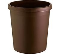 helit h6105875 l'objet de Corbeille à papier 18 l Marron | En plastique avec une poignée sur tout le pourtour pour un transport confortable