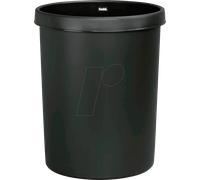 Helit Corbeille à papier en plastique 30 litres Noir
