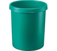 helit H6106152 - Corbeille à papier „the german“ 30 L, verte | En plastique avec rebord de préhension sur tout le pourtour pour un transport confortable
