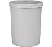 Helit Corbeille à papier grande en plastique 45 L - Classique colorée, gris clair