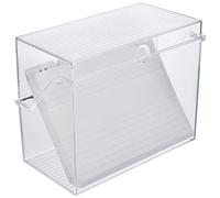 helit H6114602 - Boîte à fiches „the index“ DIN A6 paysage | Petit classeur comprenant 50 fiches et un répertoire, transparent