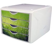 Helit Module de classement The Chameleon - décor springtime - blanc/vert