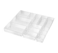 helit H6130002 - Organiseur de tiroirs the organizer, 13 pièces, transparent, boîte de rangement