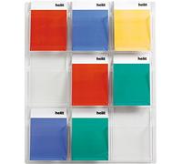 Helit h6259302 wanddisplay deluxe, 9, format a4, poches très transparent
