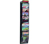 helit Porte-brochures mural Mesh, A4 vertical, 10 compartiments, noir