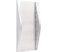 helit H6270100 - Présentoir mural en arc „the arc“ format A4 argent | 4 pochettes au format portrait pour flyers, brochures et documents