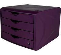 helit H6429525 - Caisson à tiroirs „the green chameleon“ bordeaux | Organiseur de bureau en plastique recyclé, certifié Blauer Engel