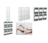 helit H6812102 Présentoir mural helit « the placativ », 9 x DIN A4 vertical, transparent