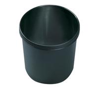 Helit – Corbeille à papier Objet Trash 18 L en plastique solide, ronde, Bleu