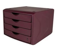 Helit Caisson à tiroirs H6429525 «the green chameleon» plastique recyclé Blauer Engel bordeaux