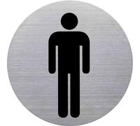 Helit Pictogramme "Wc-Homme", Diamètre: 115 Mm, Argent Auto-Ad...