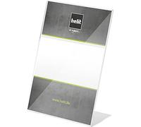 Helit Porte-menu A5 avec pied en L (Transparent)