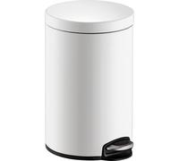 helit Poubelle à pédale the silent , 12 litres, blanc (5690733)