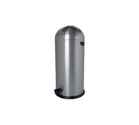 helit poubelle à pédale "the step dome", 52 litres, argent noir