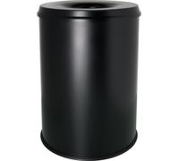 Poubelle à papier en acier anti feu 15 litres - Noir