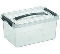 helit sunware H6160102 - Boîte de rangement « the q-line », 6 litres, avec couvercle, transparent, 1 pièce
