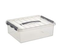 Helit Sunware H6160202 Boîte de rangement « The Q Line », 10 l, avec couvercle, transparente, 1 pièce