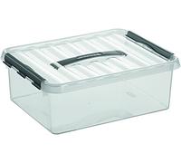 helit sunware H6160302 - Boîte de rangement « the q-line », 12 litres, avec couvercle, transparent, 1 pièce