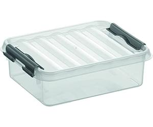helit sunware H6162302 - Boîte de rangement "the q-line", 1 litre, avec couvercle, transparent, 1 pièce