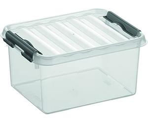 helit sunware H6162402 - Boîte de rangement „the q-line“ 2 L | Boîte de rangement transparente avec couvercle pour un rangement clair