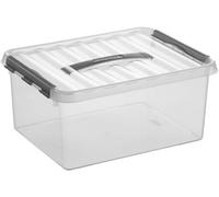 helit sunware H6162602 - Boîte de rangement „the q-line“ 15 L | Boîte de rangement transparente avec couvercle pour un rangement clair