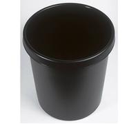 Helit Corbeille à papier en plastique 30 litres Noir