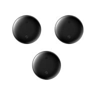 Helix GP90 - Tracker GPS sans Abonnement pour Android Ou iOS,Localisateur D’Objets pour Clés, Sac À Dos, Bagages (Apple,Noir x3)