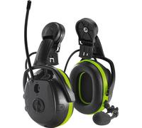 HELLBERG Protection auditive intégrale Synergy MP, compatible avec casque, SNR29, actif, couleur vert/gris, référence 49112-001