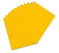 HellDoler Pièges à Insectes,50 Pièces Papier Collant Double Face,Jaune Sticky Papiers pour Blanc Feuille de Mouches, Les Pucerons, Mineur avec des Liens Torsadés,15cm x 20 cm (50PCS)
