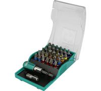 Heller 28913 9 Jeu dembouts 32 pièces cruciforme Phillips, vis Pozidriv, vis à fente, 6 pans BO, 6 pans intérieurs avec tournevis porte-embout