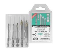 Heller Jeu de forets/mèches QuickBit® Ceramik Master 5pces D. 4, 5, 6, 8, 10 mm queue 6 Quantité:1
