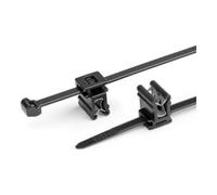 HellermannTyton Serre-câble avec clip T50ROSEC4A-PA66W-BK 200 mm 4,6 mm noir 100 pièces