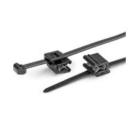 HellermannTyton 156-03219 T50ROSEC5A-PA66W-BK (100) Kabelbinder mit Clip 200 mm 4.6 mm Schwarz 100 St. (156-03219)
