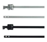 HellermannTyton 111-00149 MLT24SSC10-SS316/SP-BK Serre-câble 630 mm 10 mm noir collier métallique pour fortes charges, stabilisé
