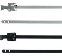 HellermannTyton 111-00149 MLT24SSC10-SS316/SP-BK Serre-câble 630 mm 10 mm noir collier métallique pour fortes charges, stabilisé aux UV 1 pc(s)