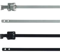 HellermannTyton 111-91163 MLT16SSC10-SS316/SP-BK Serre-câble 430 mm 10 mm noir collier métallique pour fortes charges, stabilisé aux UV 1 pc(s)