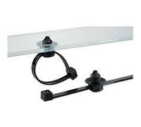 HellermannTyton 150-31097 T30LFT6LG-PA66HS/PA66HIRHS-BK Serre-câble 200 mm 3.50 mm noir avec pied ancre 500 pc(s)