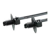 HellermannTyton 150-55610 T18RDP5-PA66-BK Serre-câble 110 mm 2.50 mm noir avec pied ancre et jupe 500 pc(s)