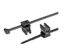HellermannTyton 156-00948 T50ROSEC4A-PA66W-BK (100) Kabelbinder mit Clip 200 mm 4.6 mm Schwarz 100 St. (156-00948)