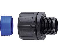HellermannTyton 166-21612 HGL28-S-PG21-PA66/TPE-BK Raccord de tuyau noir PG21 droit 10 pc(s)