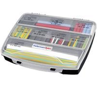 HellermannTyton 380-03005 Gaine thermorétractable sans colle noir, bleu, bleu (Blue Line), blanc, vert, jaune Taux de retreint:3:1 177 parties