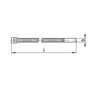 hellermanntyton HellermannTyton Colliers de serrage C1 T18R-W-BK#111-01960 Quantité:100