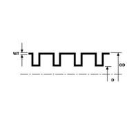 25 mètres de tube ondulé HellermannTyton IWS IWS37-PE-GY (25) 169-22371