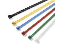 HellermannTyton - Lot 150 Colliers Serrage Réouvrables Nylon Multicolores