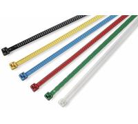 HellermannTyton - Lot de 25 colliers rouge de serrage ré-ouvrables 195x4,7mm PA66